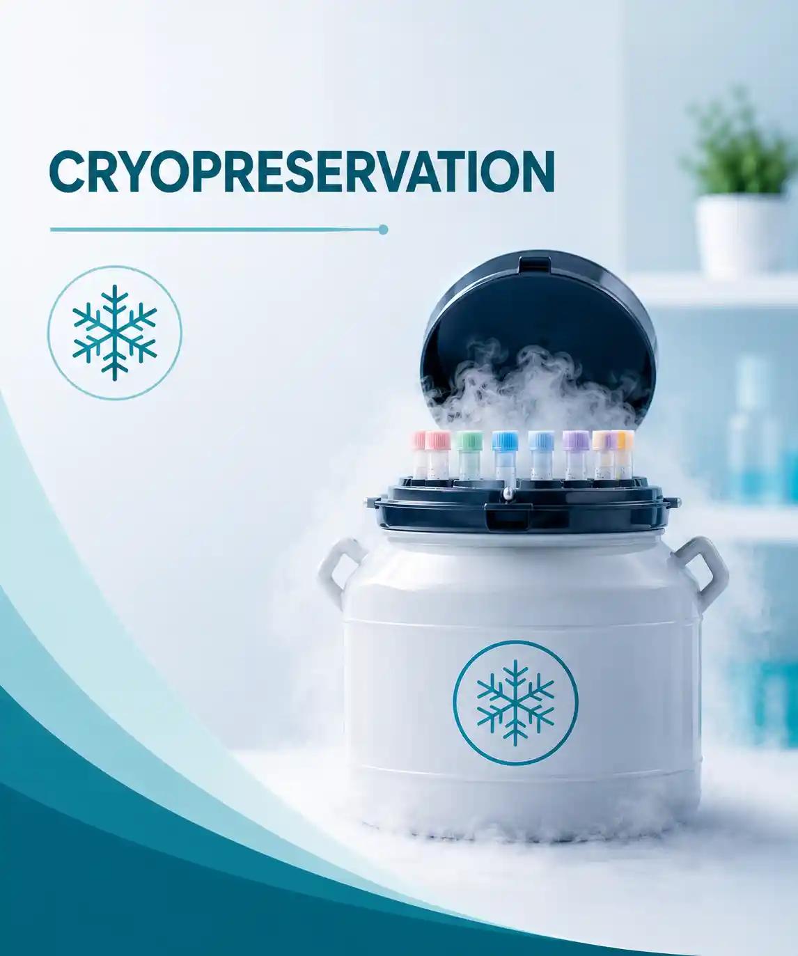 Cryopreservation at Ganga Laxmi IVF, Lucknow — vitrification storage of embryos and gametes for fertility preservation
