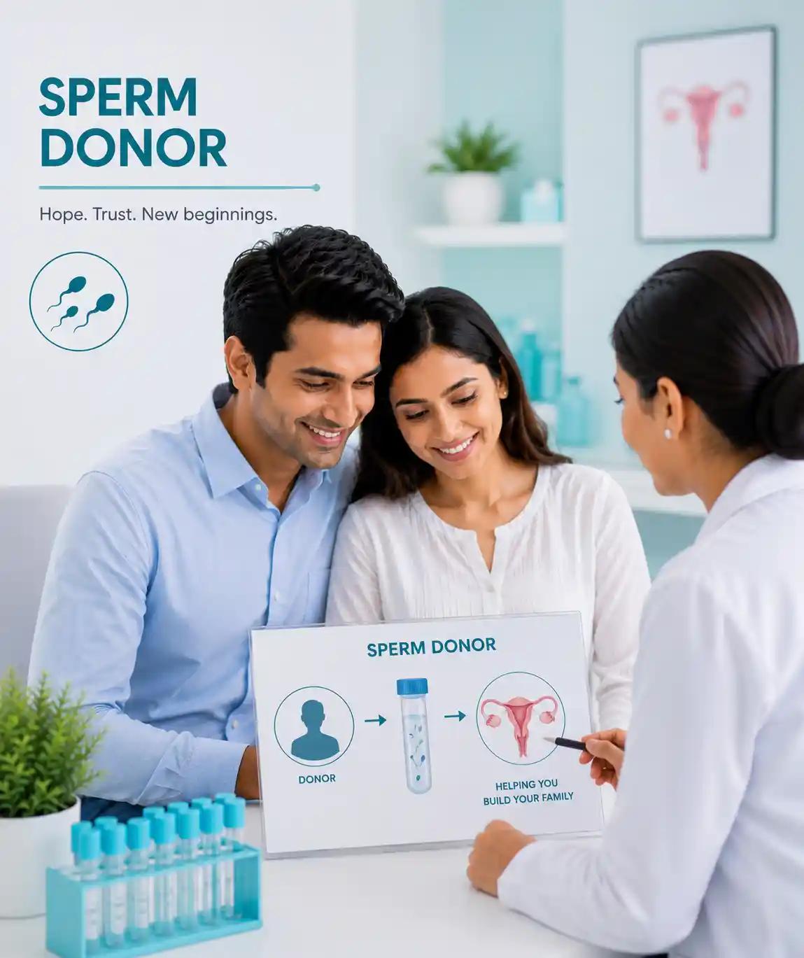 Sperm donor programme at Ganga Laxmi IVF Lucknow — confidential, medically screened donor sperm pathway with counselling