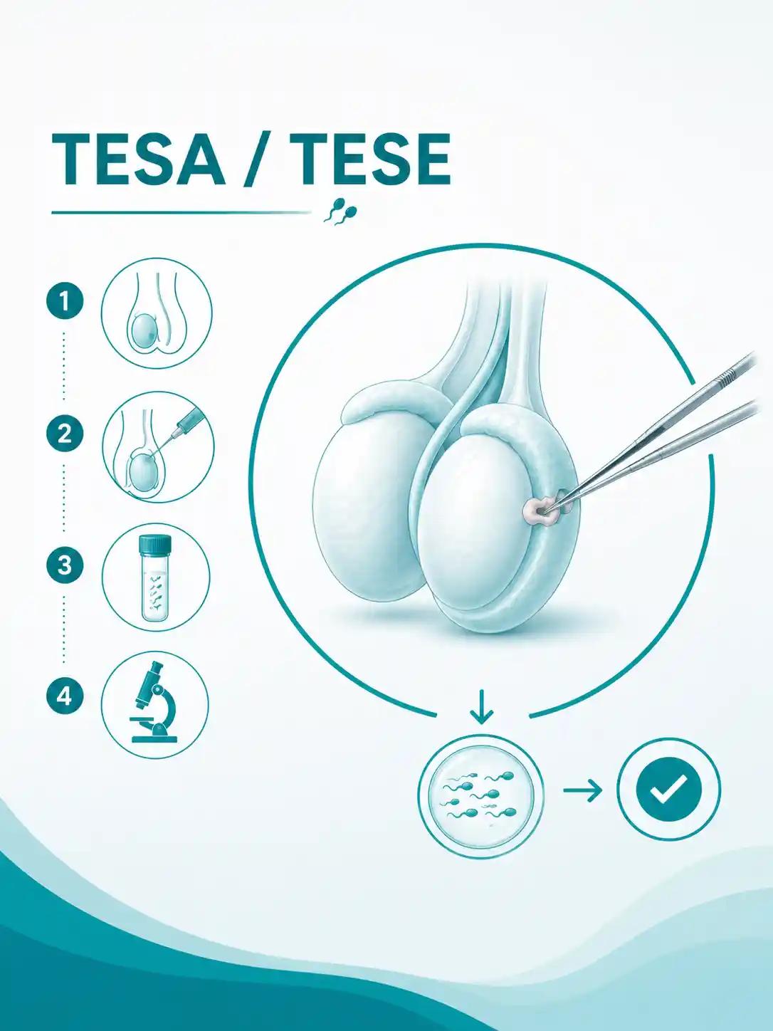 TESA / TESE surgical sperm retrieval at Ganga Laxmi IVF, Lucknow — for azoospermia and ICSI fertilisation pathway