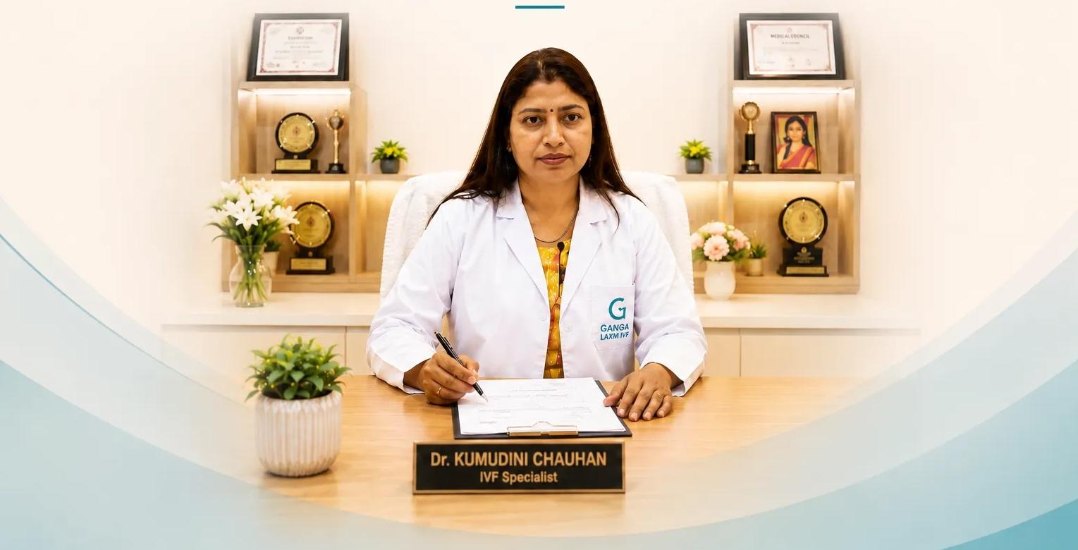 Dr. Kumudini Chauhan - Ganga Laxmi IVF background banner