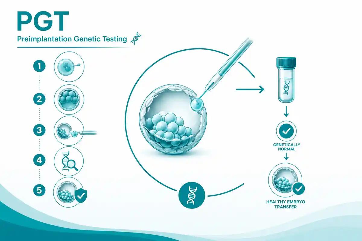 PGT at Ganga Laxmi IVF, Lucknow — preimplantation genetic testing for genetically normal, healthy embryo transfer