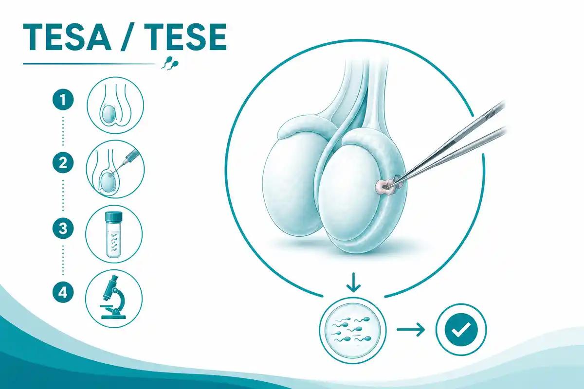 TESA / TESE surgical sperm retrieval at Ganga Laxmi IVF, Lucknow — for azoospermia and ICSI fertilisation pathway