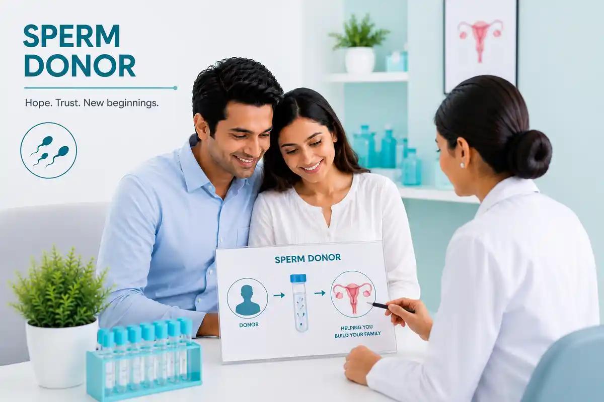Sperm donor programme at Ganga Laxmi IVF Lucknow — confidential, medically screened donor sperm pathway with counselling