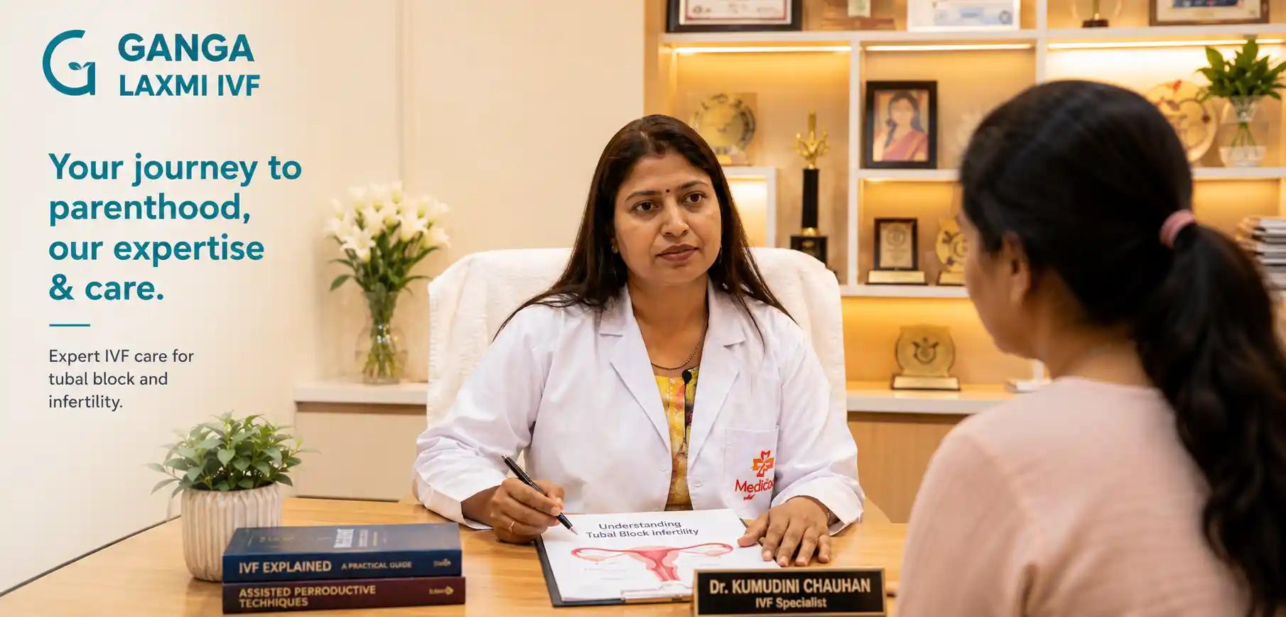 Dr. Kumudini Chauhan - Ganga Laxmi IVF background banner