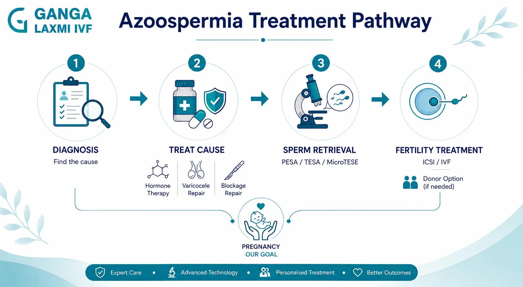 Azoospermia Treatment Pathway at Ganga Laxmi IVF