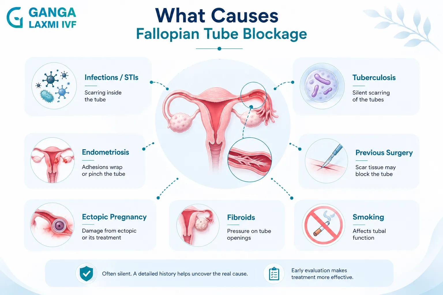 Common causes of blocked fallopian tubes