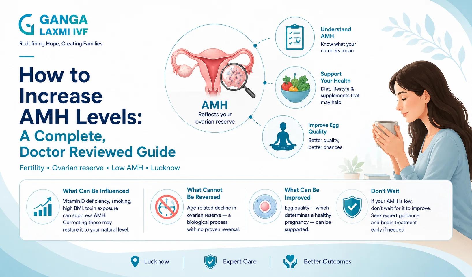 How to increase AMH levels naturally, fertility guide by Dr. Kumudini Chauhan, Ganga Laxmi IVF Lucknow