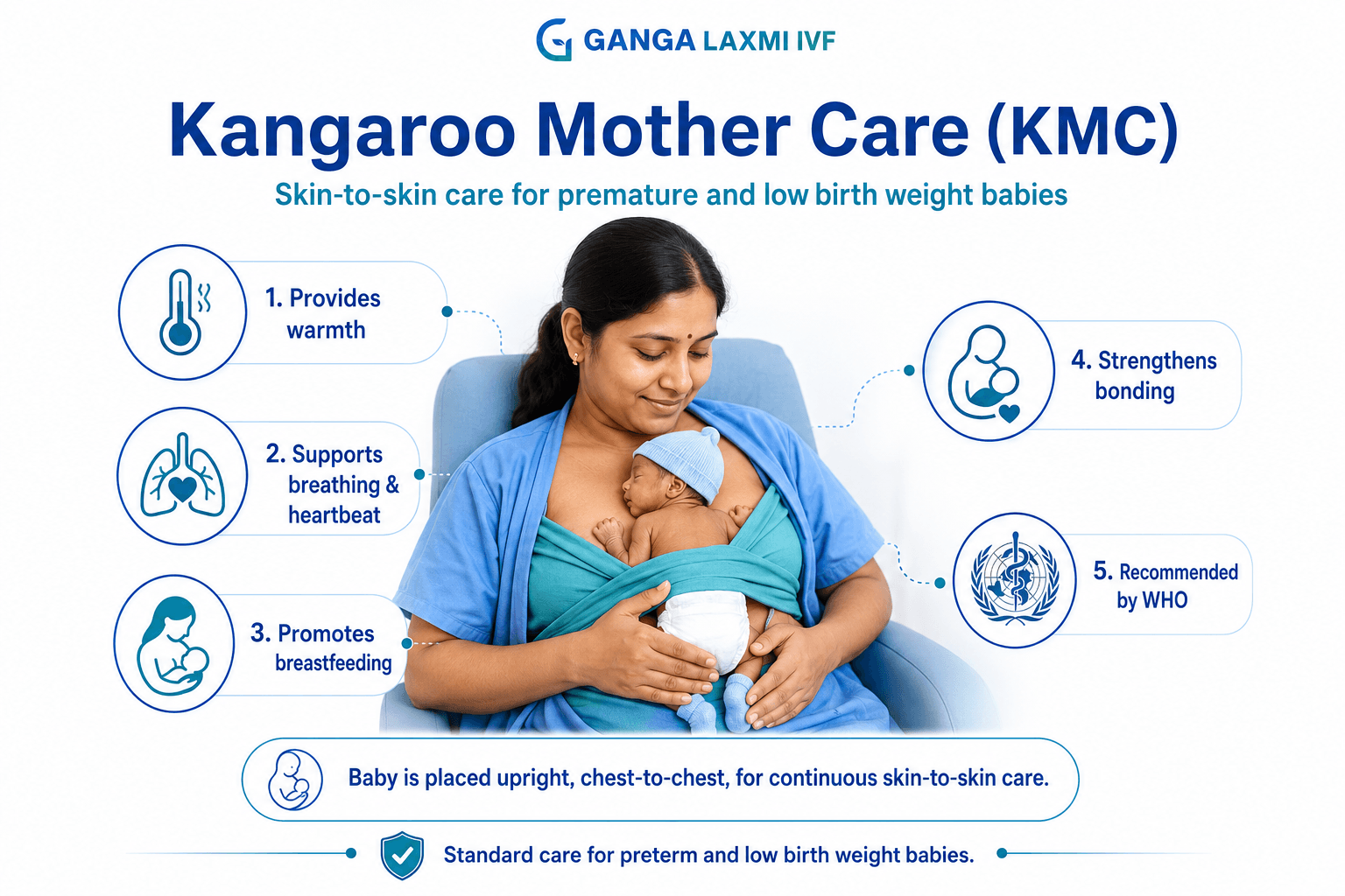 kangaroo mother care skin to skin newborn Ganga Laxmi IVF